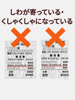 しわが寄っている・くしゃくしゃになっている