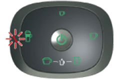 エラー(4) メンテナンス表示が赤色点滅、電源ボタンが緑色点灯