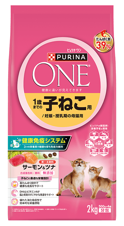 ピュリナ ワン 1歳までの子ねこ用 / 妊娠・授乳期の母猫用 サーモン＆ツナ