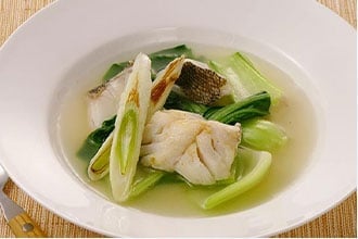 お魚とチンゲン菜のスープ煮