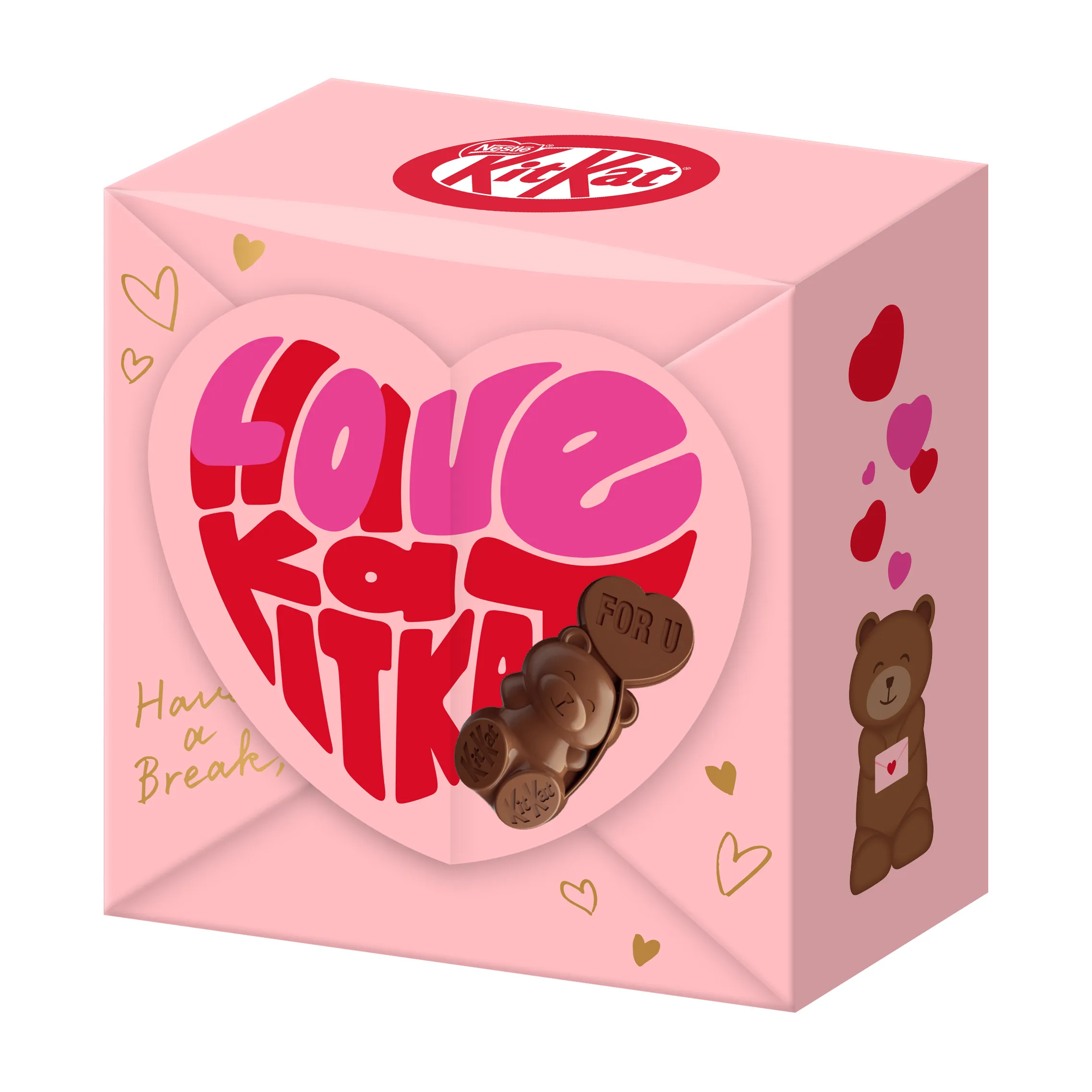【大幅値下げ】キットカット　ハートフルベア　バレンタイン　ケース売り　20袋 試食レポ】毎年完売する“クマ型キットカット”「キットカット ハート