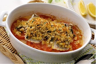 お魚の米粉パン粉焼き
