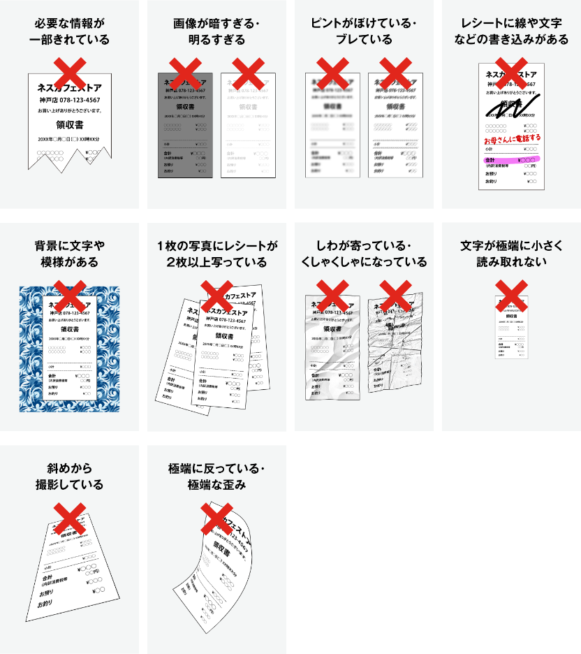 撮影の悪い例イメージ
