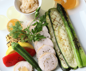 コラーゲンジュレと野菜のグリル