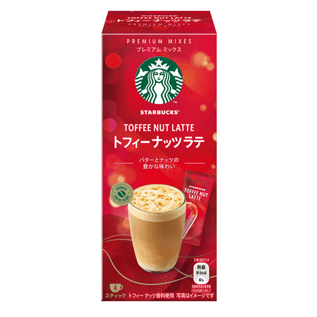 スターバックス プレミアムミックス トフィー ナッツ ラテ 4P