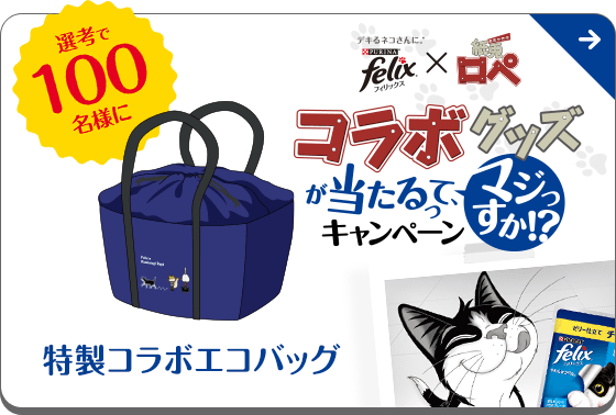 フィリックスロペ このネコ デキるっす コラボキャンペーン5 デキるネコさんに Purina フィリックス Nestle Amuse