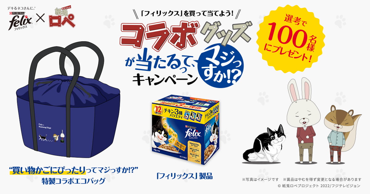 フィリックス を買って当てよう コラボグッズが当たるってマジっすか キャンペーン デキるネコさんに Purina フィリックス Nestle Amuse