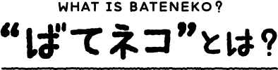 WHAT IS BATENEKO? “ばてネコ”とは？