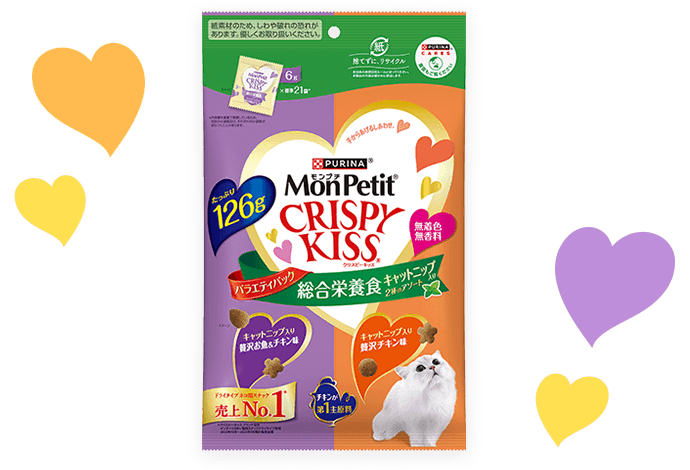モンプチ クリスピーキッス」総合栄養食シリーズ | PURINA モンプチ
