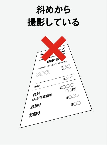 斜めから撮影している