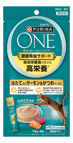 おやつ]総合栄養食バランス 高栄養 ほたて入りサーモン＆かつお
