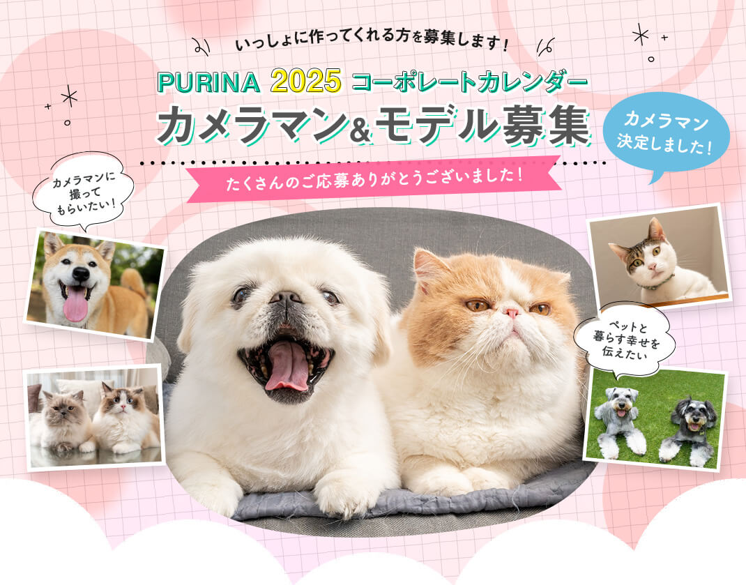 PURINA 2025 コーポレートカレンダー カメラマン&モデル募集！